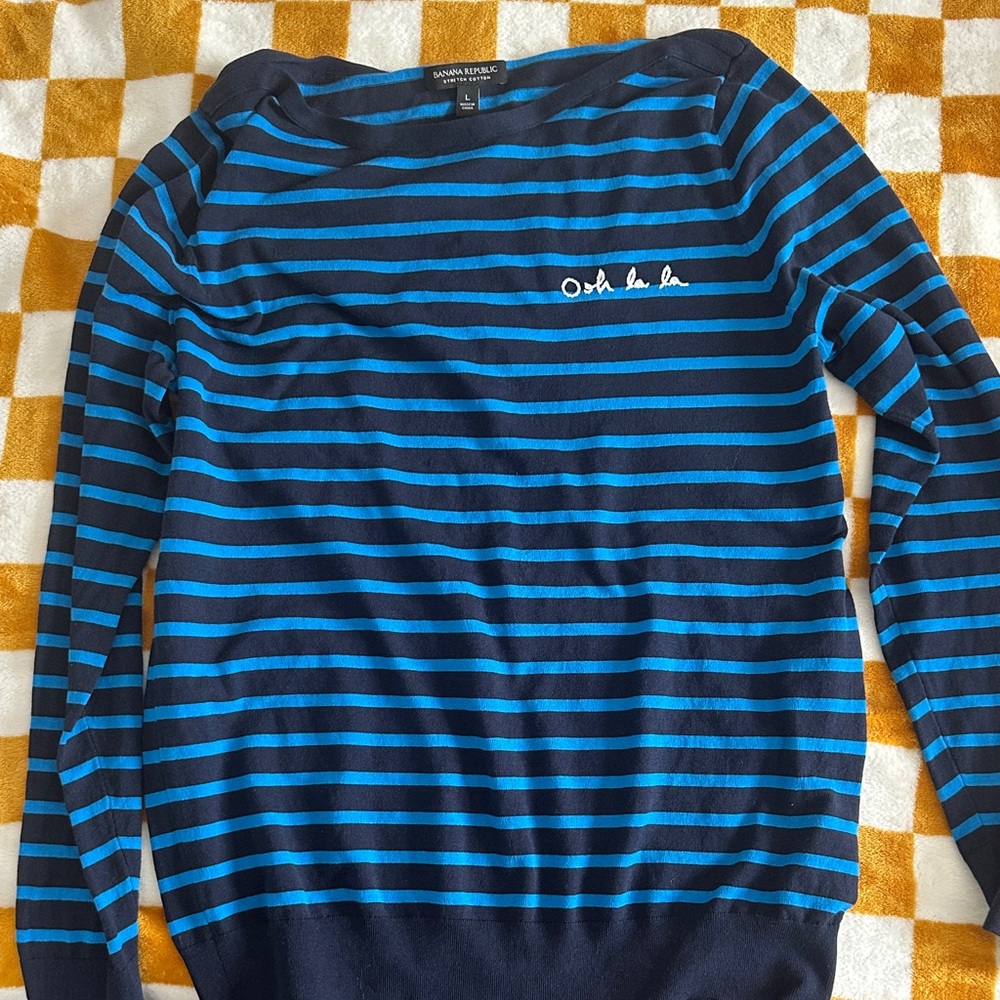 NWOT Banana Republic Striped Crewneck Sweater